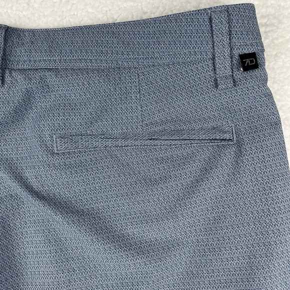 7 DIAMONDS Stadium Hybrid Performance Golf Shorts Mens 36 Blue Geometric Stretch - Picture 13 of 14